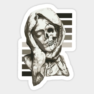 Skull Statue (Mary) Sticker